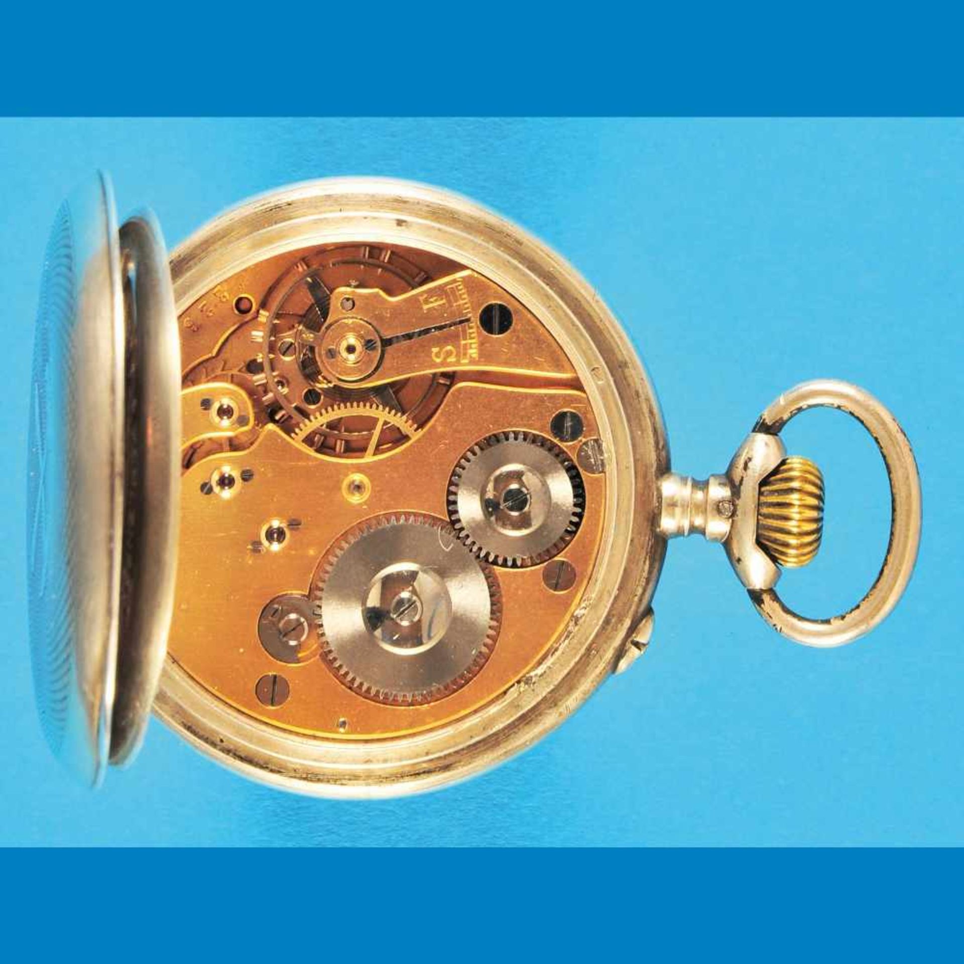 Seeland silver pocket watch, sign. „Oberbayerische AG für Kohlebergbau, 1899“Seeland Silber