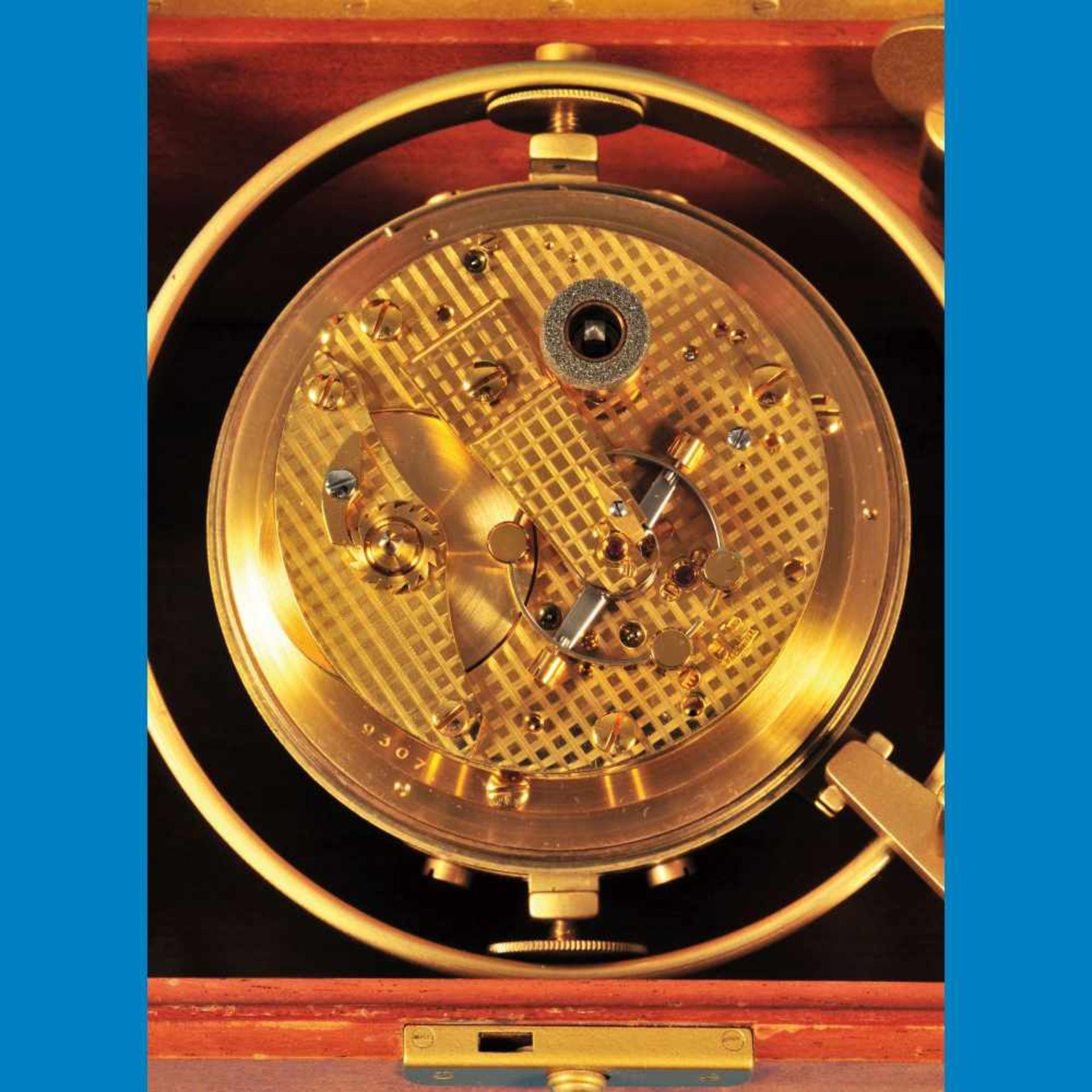 GUB Glashütte, marine chronometerGUB Glashütte, Marine-Chronometer im 2-tlg. Holzgehäuse mi - Image 2 of 2