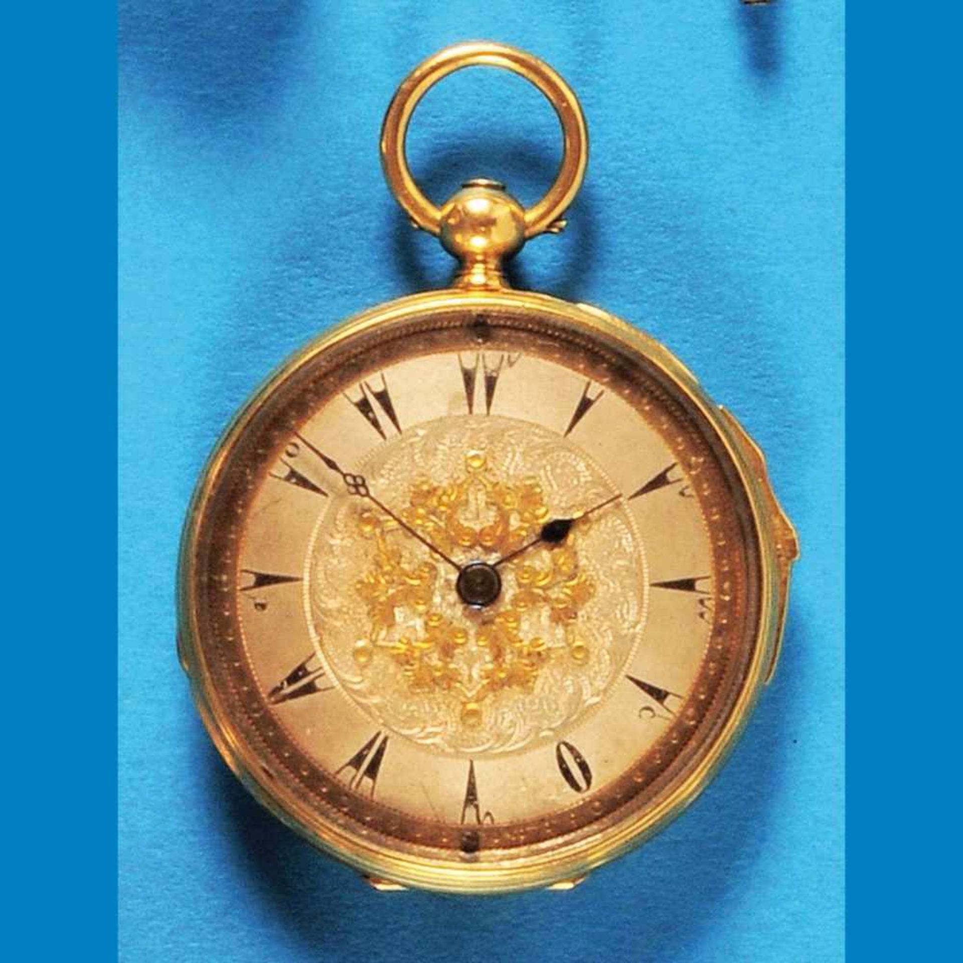 Rare small goldne pocket watch for the ottoman market vitth 1/4-repetition, on movement signed - Bild 2 aus 2