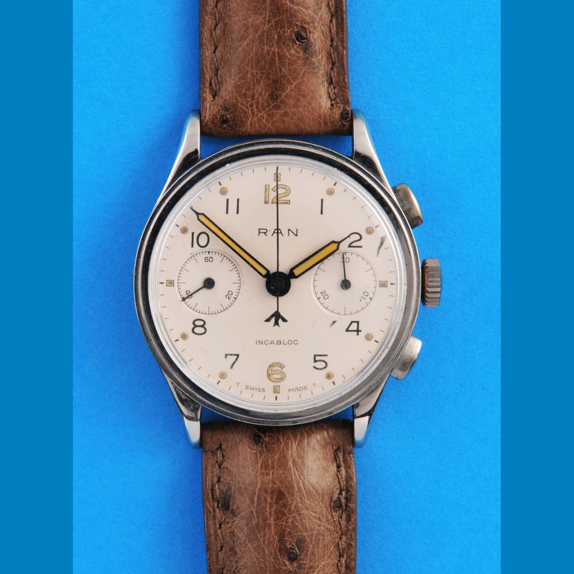 Armbanduhr-Chronograph mit 30-Minuten- Zähler für die „Royal Australian Navy RAN“, Lemania-