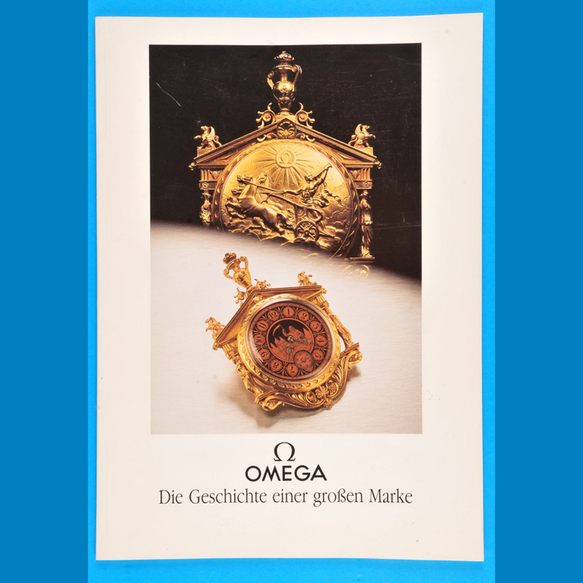 Omega, Die Geschichte einer großen Marke, 1993, Katalog mit 48 Seiten mit vielen Farbabbildungen,