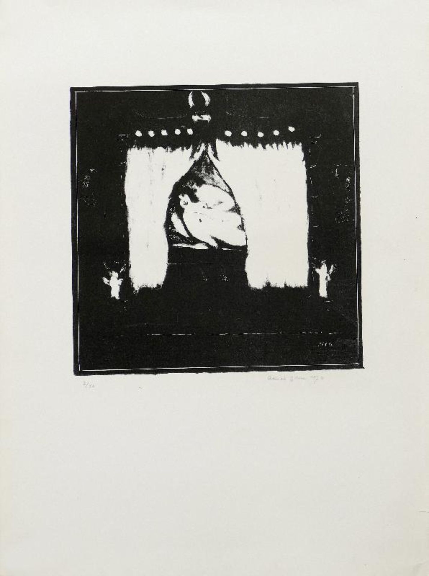 Ebert, Albert Konvolut von vier Lithographien zu Peter Hacks: Margarete in Aix 1.) König René, - Bild 8 aus 8