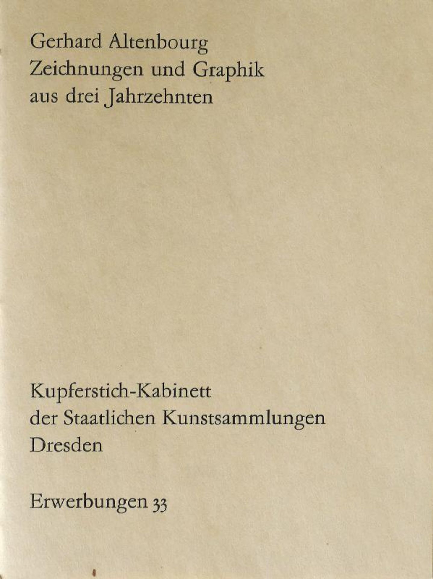 Altenbourg, Gerhard [i.e. Gerhard Ströch] Über den Kopf hinweg Vierfarbiger Handdruck von einer - Bild 2 aus 3