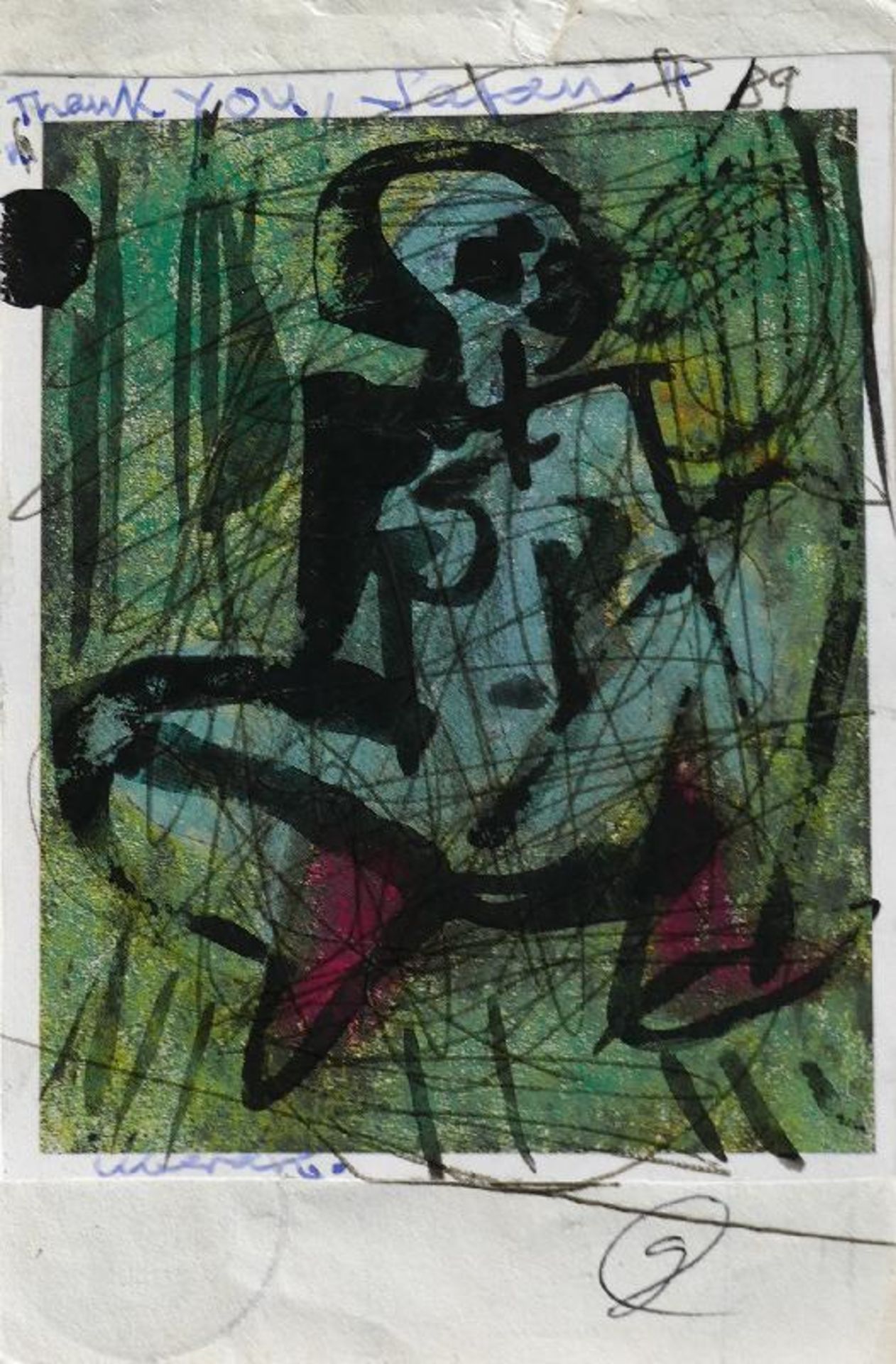 Goltzsche, Dieter Konvolut von drei Künstlerpostkarten aus den frühen 1990er Jahren Collage, - Image 2 of 3