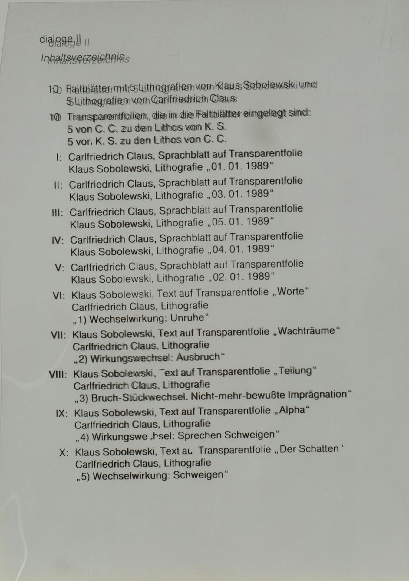 Claus/Sobolewski, Calrfriedrich/Klaus: "Dialoge II", 1990 - Bild 4 aus 13
