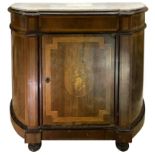 ?tag?re, nineteenth century Sicily. In walnut wood with marble floor and floral inlays in the