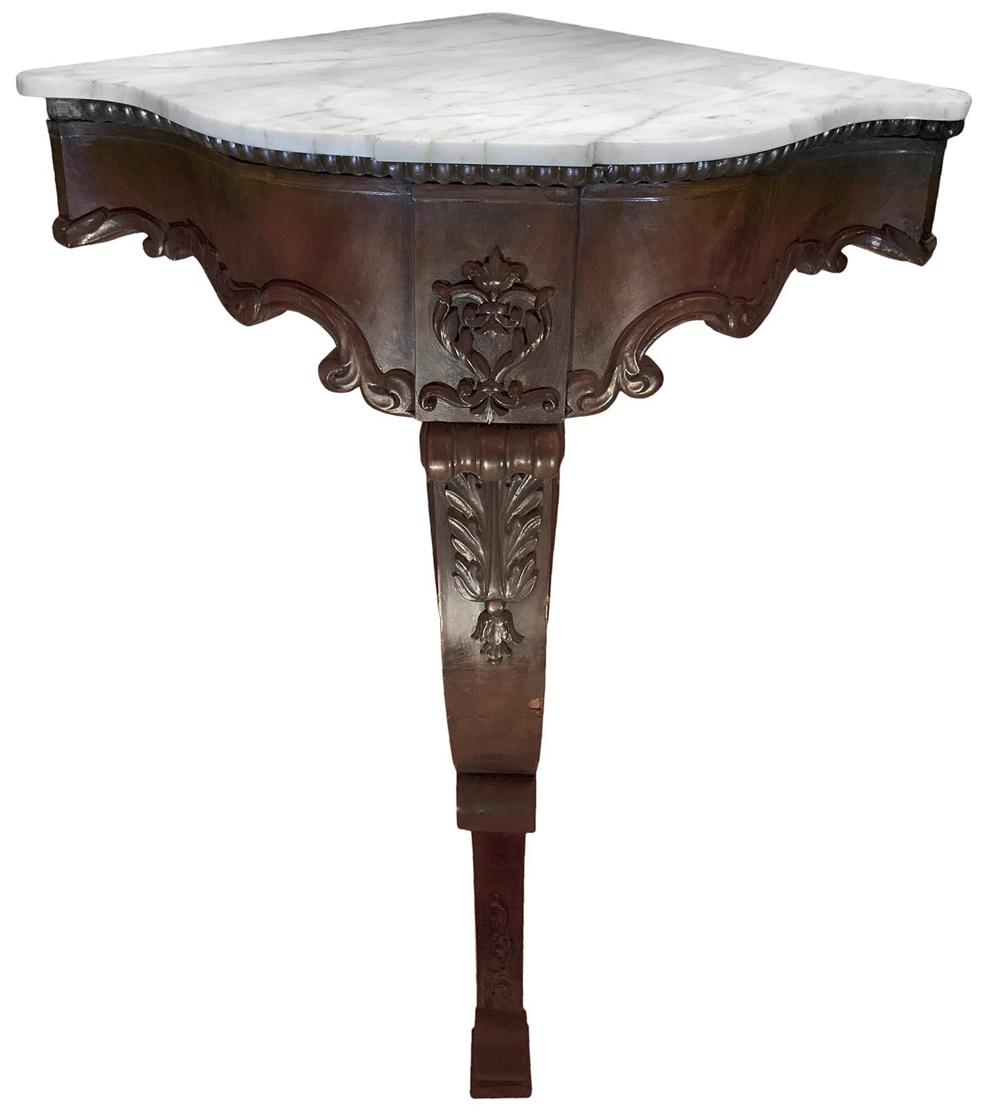 Pair of corner furniture, Louis Philippe, nineteenth century Sicily. With "pallottolato" and - Image 2 of 4