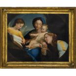 Italian painter of the eighteenth century. Madonna and Child with St. John (copy from Correggio).