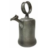 Pewter spout, dated 1846. H 27x13 cm