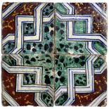 Tiles Bruno Thomas, Santo Stefano di Camastra. Messina. Early twentieth century. Arabic style. Box