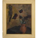 Dora Koehler, XX Century. Tulips. 55,5X45, Oil paint on canvas.