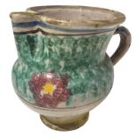 Cannata" in majolica of Caltagirone, Sicily, early twentieth century. With green decorations and