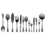 Christofle, service 113 pieces Albi for 12 people made of Christofle alloy, silver metal, composed