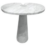 Skipper, designed by Angelo Mangiarotti, mod. Eros, 60. Console made of white Carrara marble. H