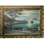 Neapolitan painter N. Janniello. Neapolitan landscape, marina. 50x70, oil on canvas. Signed lower