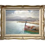 Emanuele Di Giovanni (Catania, 1887 - Catania, 1979). Marine landscape. 30x40, Oil paint on