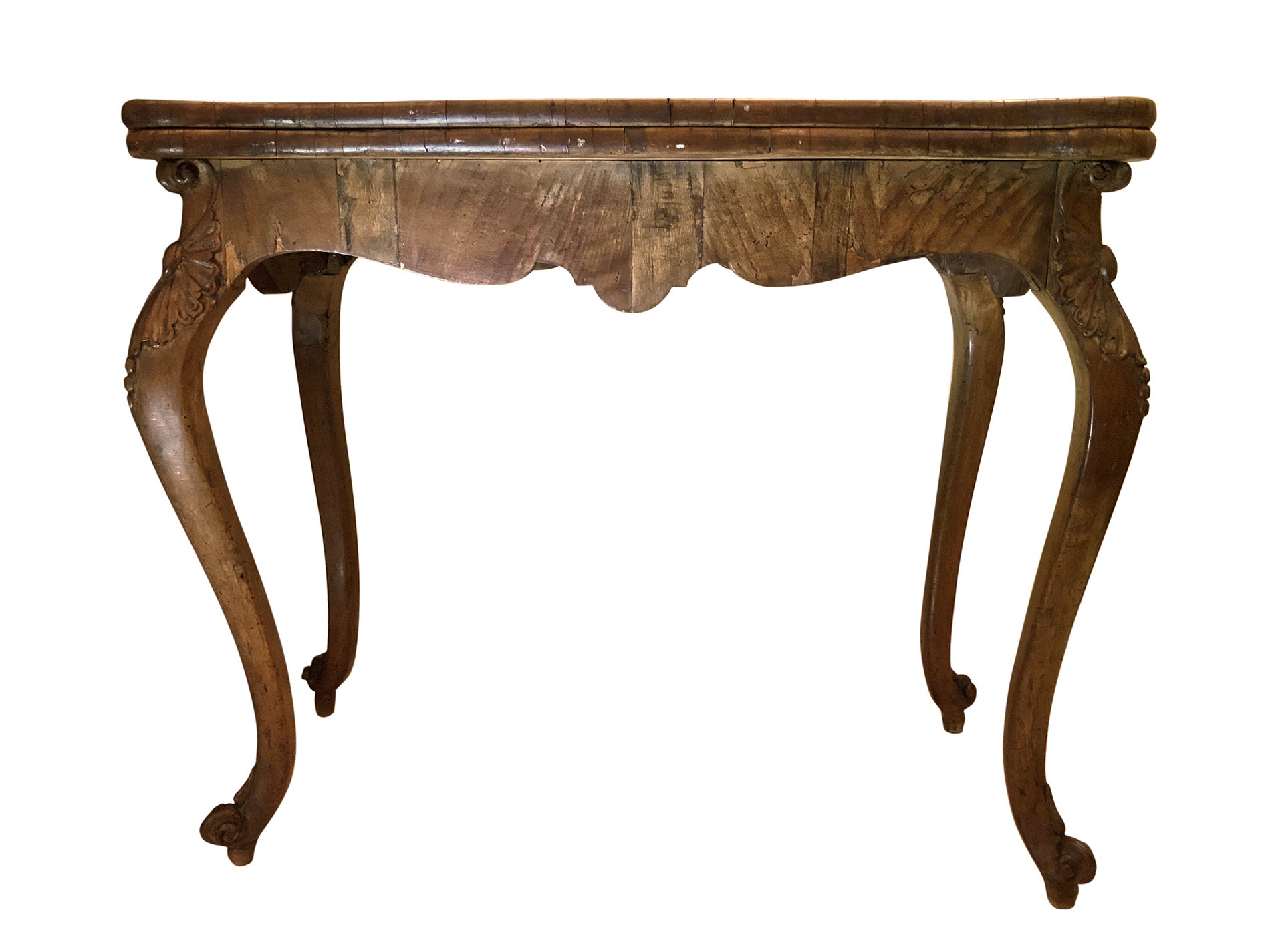 Opening game table in walnut wood, Louis Philippe, nineteenth century Sicily. H 78x91x46 cm. - Image 2 of 6