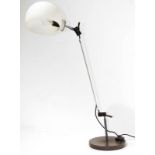 Artemide, designed by E.Mari. Aggregato model. Table lamp with metal structure and plastic