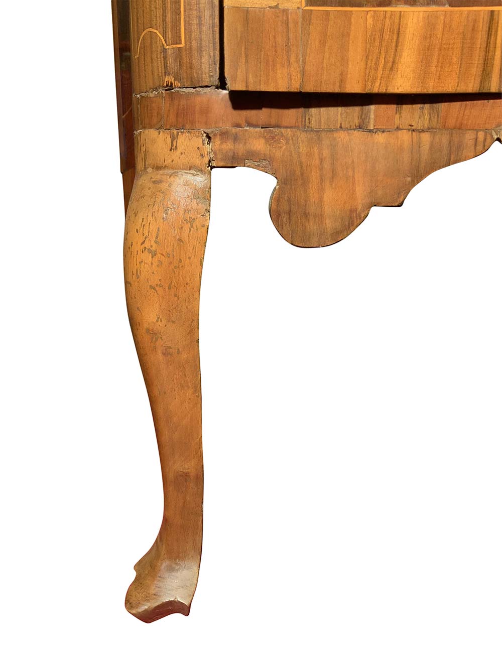 Commode Louis XV, XVIII century. In rosewood and walnut, two Drawer with valance at the base, - Image 10 of 10