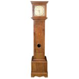 Grandfather Clock from the surface with wooden crate, nineteenth century. H cm 205, base 25x45.
