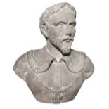 Sculptor from the seventeenth century. Bust terracotta bust of a nobleman. H 54x25 cm.