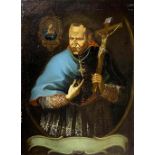 Oil painting on canvas. Painter from the 17th century. Saint Alfonso. 75,5 x 100,5.