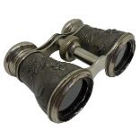 Silver Binoculars with floral decorations from the late nineteenth century.