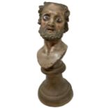 Eighteenth century sculptor. Wooden sculpture depicting Socrates. Defects and Minor defects. H 23