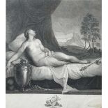 Beautiful etching depicting Danae. Francesco Malaspina (Montescudolo (RI) 1762- Bologna, 1841).