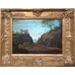 Oil painting on copper. Dutch Painter form the late eighteenth century. Landscape. 30x40