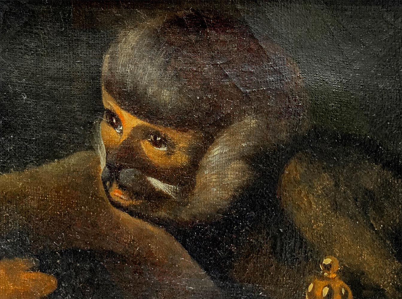 Oil painting on canvas. All. by Antonio Maria Vassallo (Genoa, 1620-Milan, 1672). Monkey and fruit. - Image 2 of 5