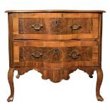 Commode Louis XV, XVIII century. In rosewood and walnut, two Drawer with valance at the base,