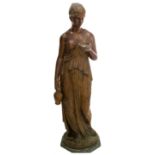 Italian sculptor of the late nineteenth / twentieth century. Bronze statue in brown patina