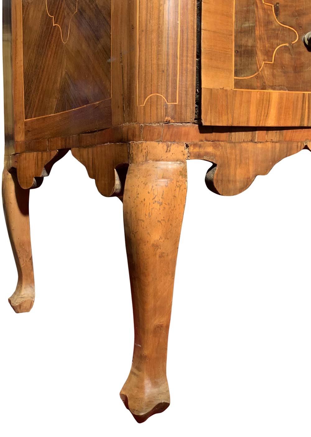 Commode Louis XV, XVIII century. In rosewood and walnut, two Drawer with valance at the base, - Image 9 of 10