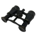 Leather Black binoculars, late nineteenth century.