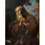 Oil painting on canvas. Francesco Fracanzano. St. Francis of Paola in prayer.