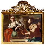 Oil painting on canvas. Francesco Solimena. Christ, Samaritan woman