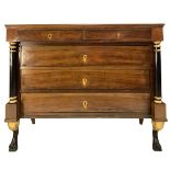 Drawer of walnut wood, Empire. Sicily, the first quarter of the nineteenth century. Three large