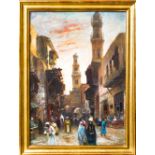 Oil painting on canvas. Frans Wilhelm Odelmark, Swedish orientalist painter