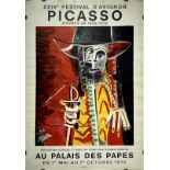 Pablo Picasso Posters XXIV Festival d'Avignon, France 1970. Cm 77x52, 20.75"W × × 0.12"D 29.75"H