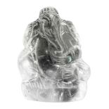 Chinese statuette of rock crystal depicting "Ganesha" (Hindu God of universal love). India. Early