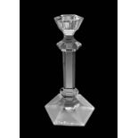 Candle holder in Saint Louis crystal. H 23 cm (with original box).