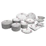 Porcelain plates set C.T. Altwasser Germany Geschirr for 12 people, the twentieth century.