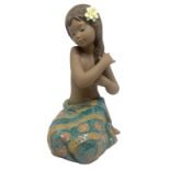 Statuette porcelain Lladrò, child from Haiti. H 21 cm