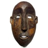 Ancient mask hard wood with traces of pigments, Sukuma. Tanzania, nineteenth / twentieth century,