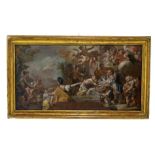 Alessio D'Elia (San Cipriano Picentino 1718 Post 1770) Adoration of the Shepherds. 66,5x127 Oil
