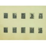 10 small etchings depicting the life of Jesus of Bruno Bramanti (Florence 1897 Florence -1957). 8x6