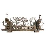 Sicilian cart Support. With sculpture, wood and wrought iron, polychrome. Signed on the front