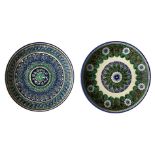 Pair of glazed plates, Tunisia. Diameter 31 cm