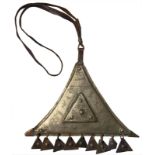 Pendant-amulet nickel silver Tuareg. It contains Quranic verses. Niger, the twentieth century, 16 x